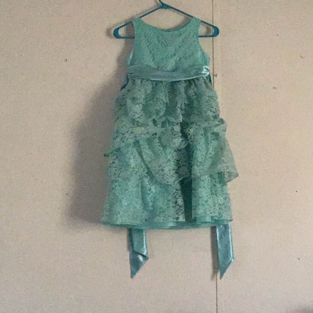 Girls turquoise dress